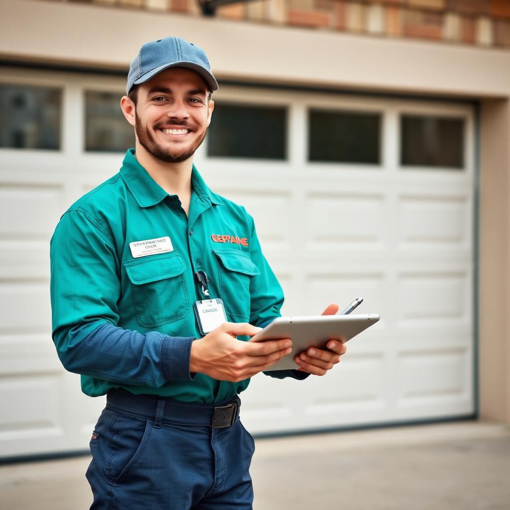 Professional garage door technician from Monroe Garage Doors